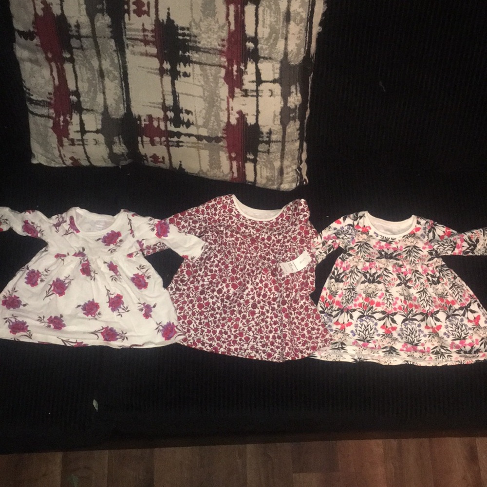 3 long-sleeve babygirl dresses!